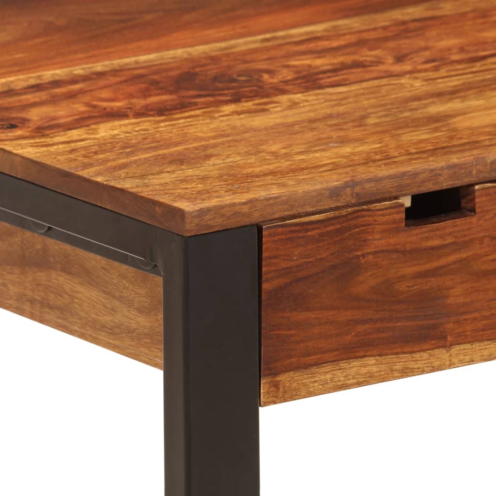 Desk 110x55x78 cm Solid Sheesham Wood and Steel